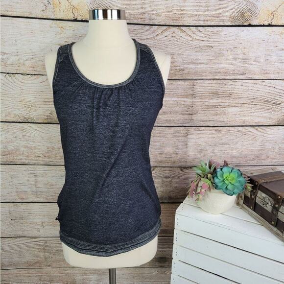 Athleta Royal‎ Pigeon Double Layer Tank Top Gray Small - Picture 1 of 7